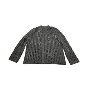 Kanghyuk 2.5 Pyramid Embossed Jersey Cardigan in Black mens size XL